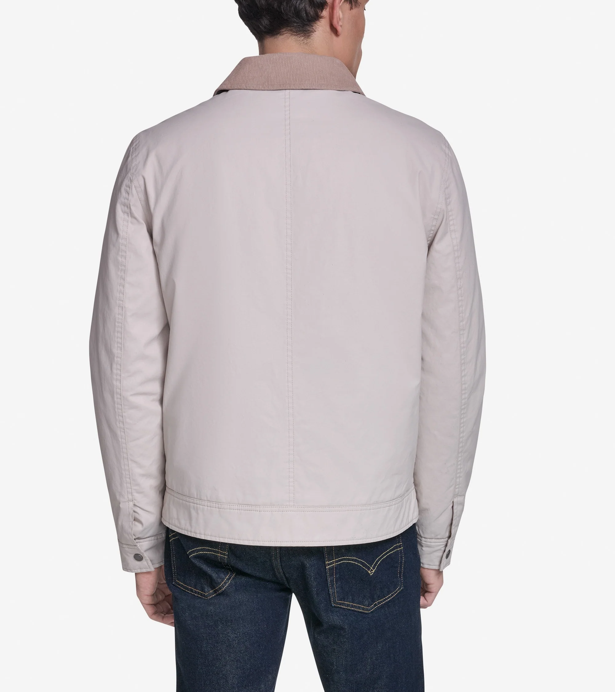 Men's Coated Cotton Trucker Jacket with Corduroy - Image 2