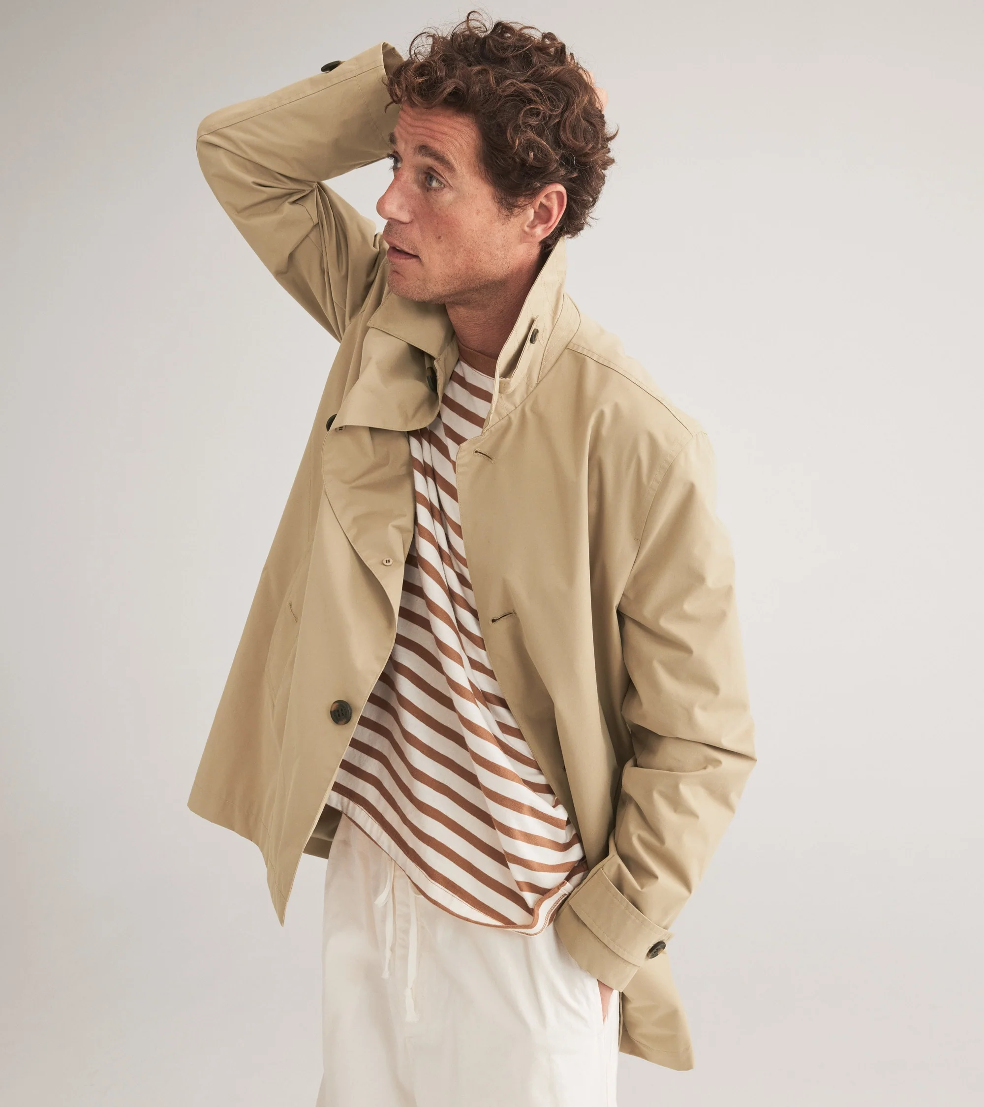 Men's Stand Collar Rain Jacket - Image 2