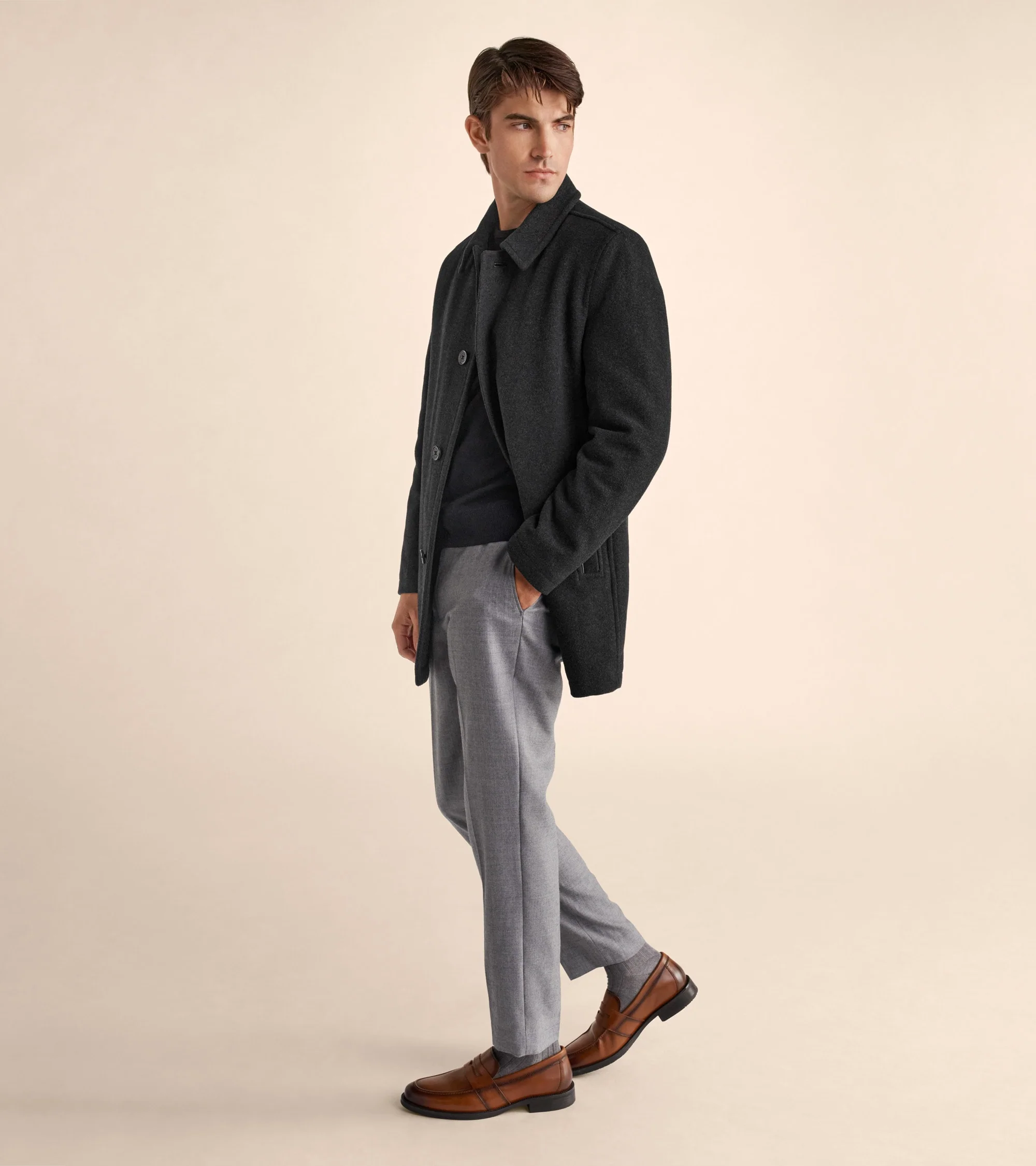 Men's Wool-Blend Car Coat - Image 3