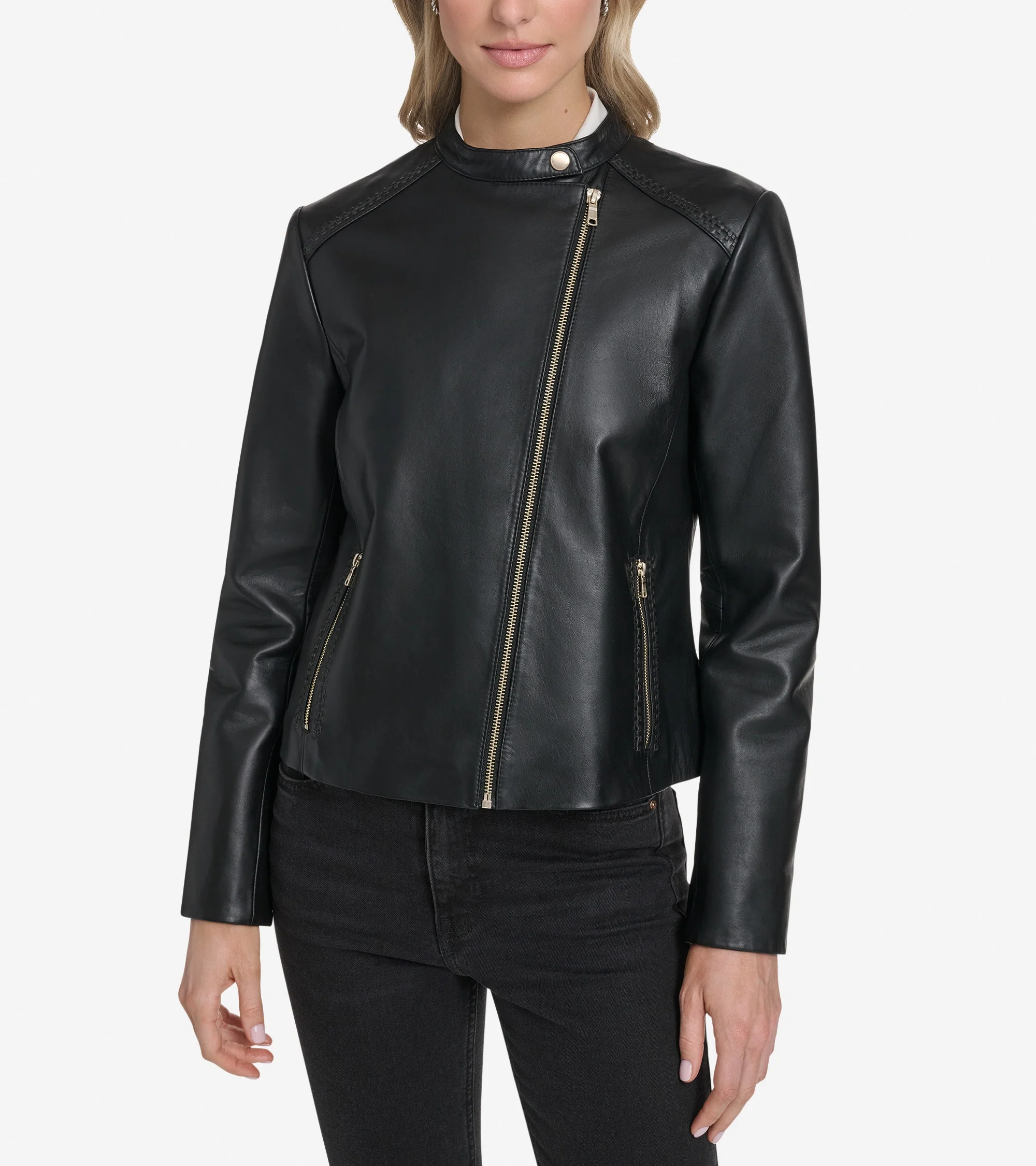 Women's Leather Racer Jacket